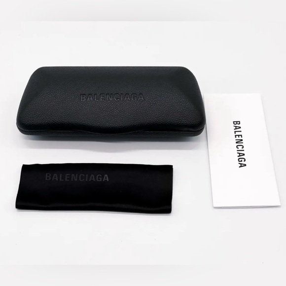 NEW BALENCIAGA OVAL METAL SUNGLASSES BALENCIAGA BB0245S 001 BLACK EYEWEAR - Picture 7 of 7